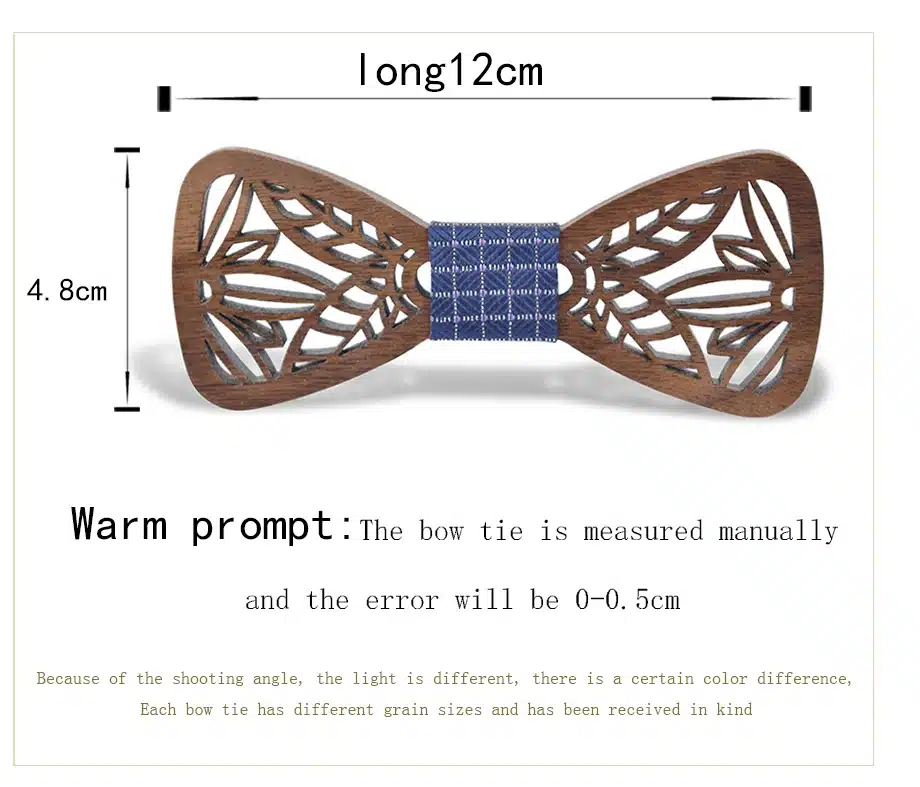 New Arrival Hollow Wood Bow Ties for Mens Wedding Suits Wooden Bow Tie Butterfly Shape Bowknots Gravatas Slim Cravat 14
