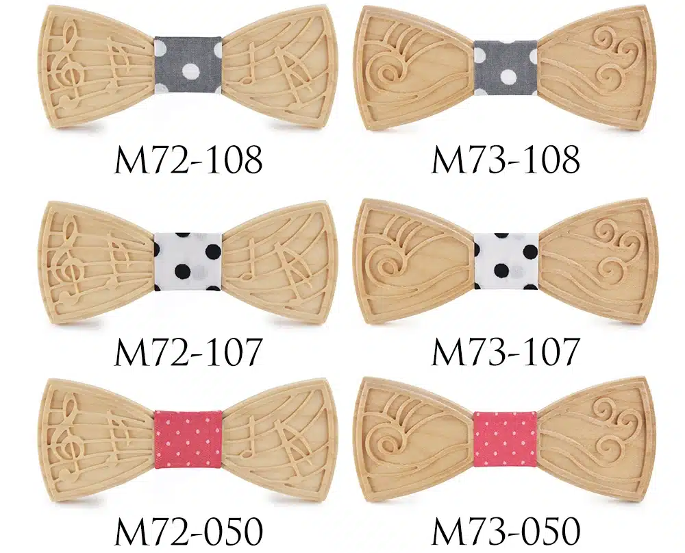 New Design Formal Commercial Wooden Bow Tie Male Solid Marriage Bow Ties For Men Women Wedding Party Butterfly Cravat Wood Tie 12