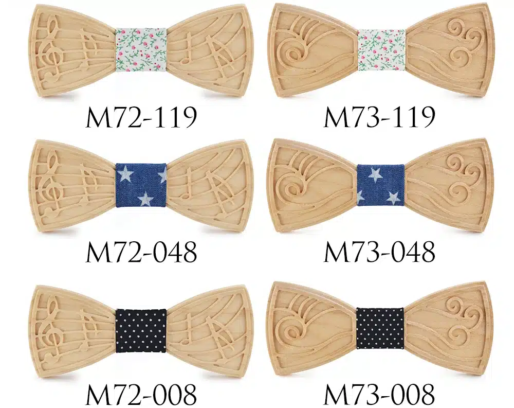 New Design Formal Commercial Wooden Bow Tie Male Solid Marriage Bow Ties For Men Women Wedding Party Butterfly Cravat Wood Tie 13