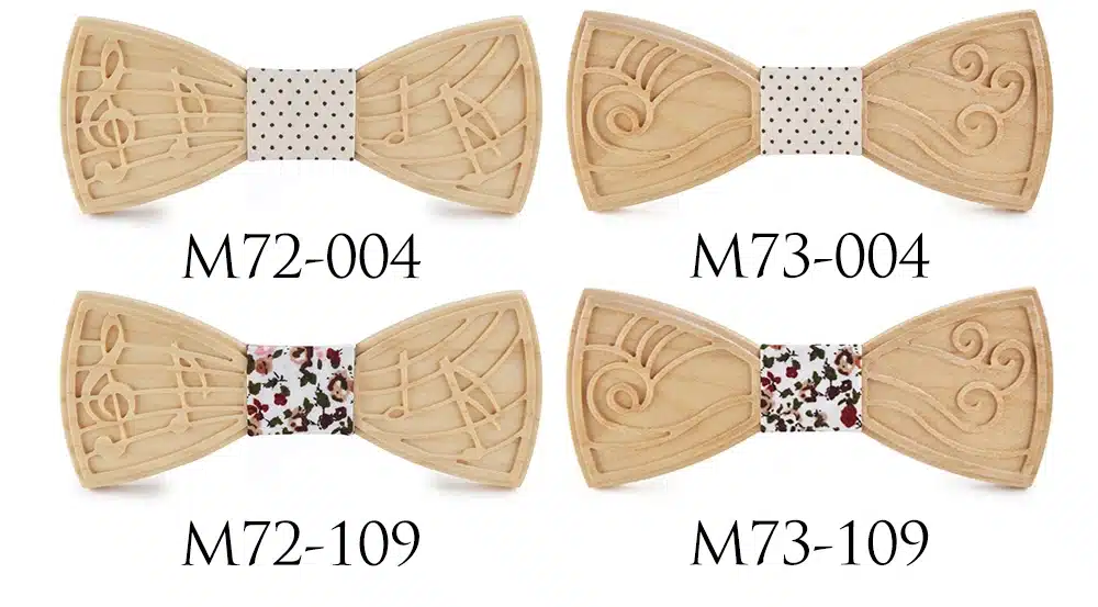 New Design Formal Commercial Wooden Bow Tie Male Solid Marriage Bow Ties For Men Women Wedding Party Butterfly Cravat Wood Tie 14