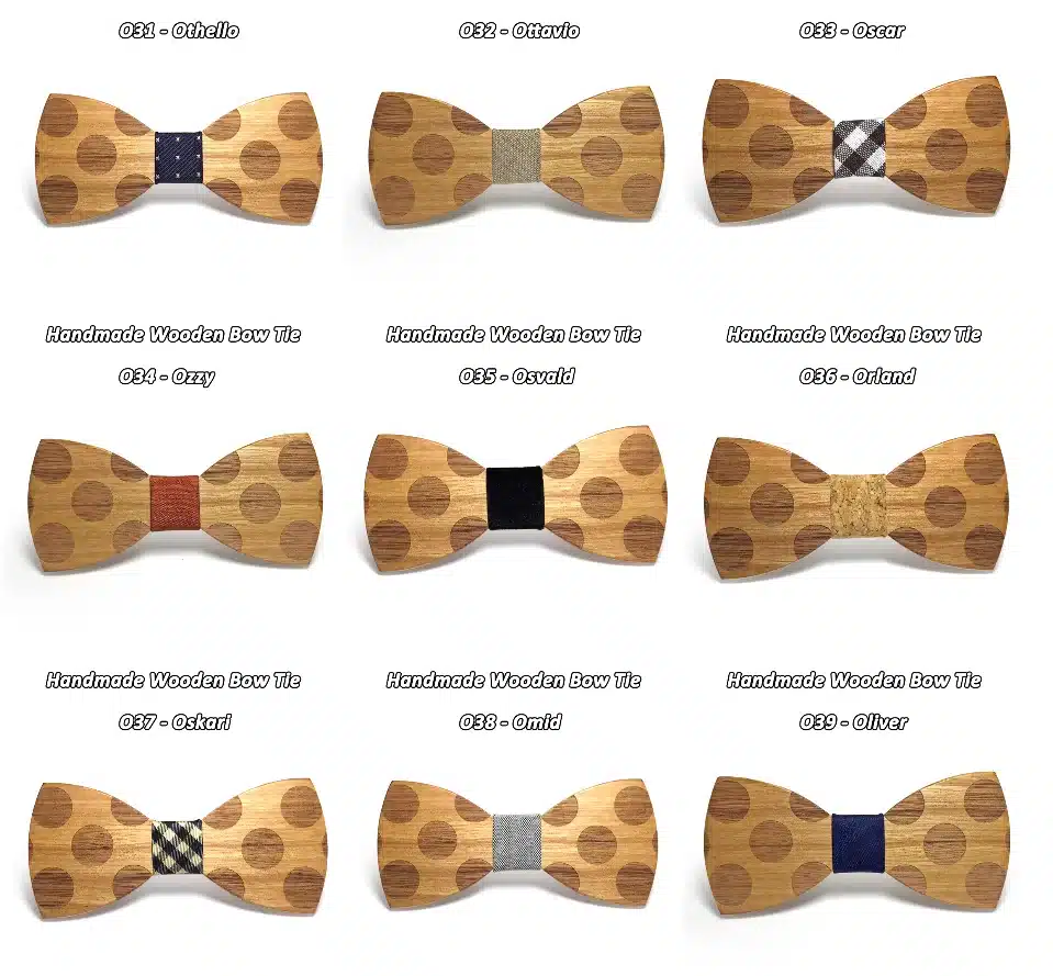 Mahoosive Novelty Solid Dot Wood Bow Tie For Men Classic Wooden Bowties Neckwear Creative Handmade Butterfly Wood Tie Gravata 9