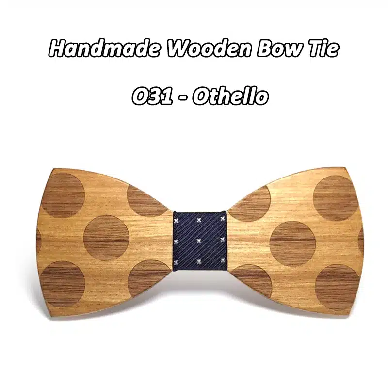 Mahoosive Novelty Solid Dot Wood Bow Tie For Men Classic Wooden Bowties Neckwear Creative Handmade Butterfly Wood Tie Gravata 12