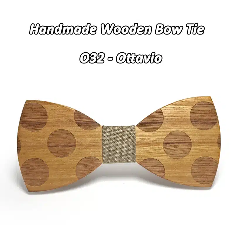 Mahoosive Novelty Solid Dot Wood Bow Tie For Men Classic Wooden Bowties Neckwear Creative Handmade Butterfly Wood Tie Gravata 13
