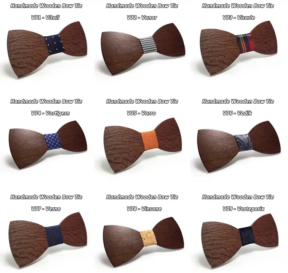 Mahoosive Classic Wooden Bow Tie Men BALCK bowtie wood bow ties 9
