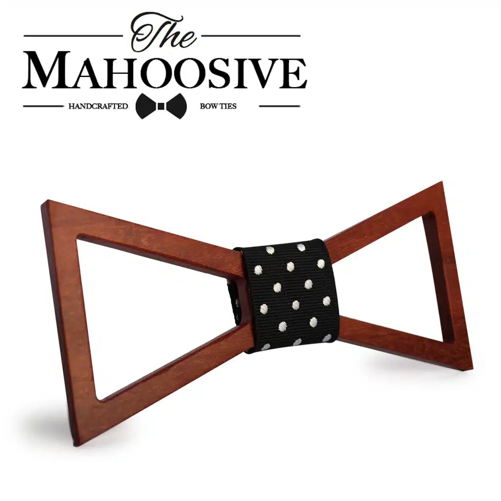 Mahoosive Fashion Solid Men's Bowtie Brand Cotton wood Bowties Classic Business Suits Bowknot wooden Bow Tie Ties Wedding Party 25