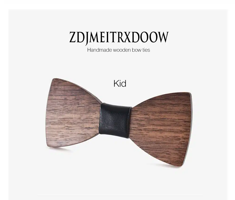 New Design Customize Small Size Boys Wooden bow ties Baby kids bowties Butterfly Cravat Gravata School Child Student wood tie 9