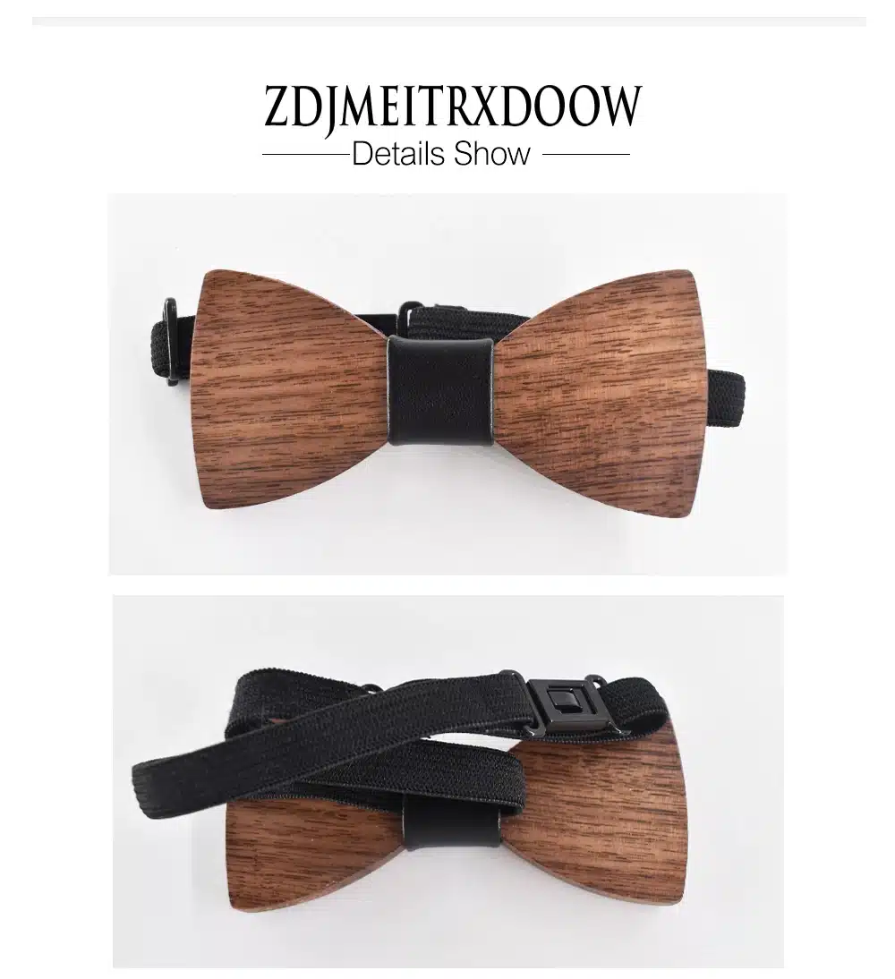 New Design Customize Small Size Boys Wooden bow ties Baby kids bowties Butterfly Cravat Gravata School Child Student wood tie 14