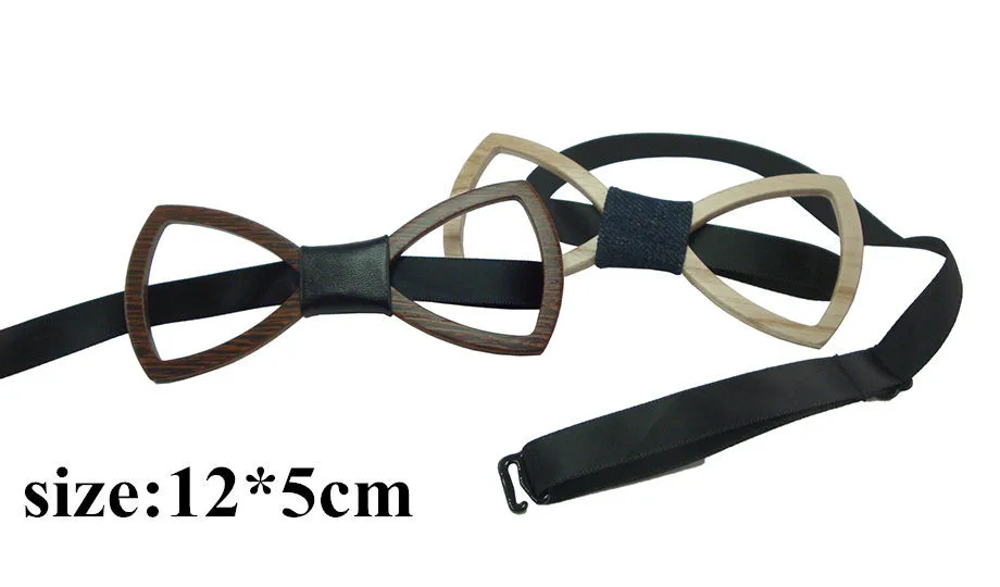 2016 European Fashion Hollow out Personality Accessory Geometric Design Cheap Good Wood Hip Hop Bow Tie For Men Wooden Bow tie 10
