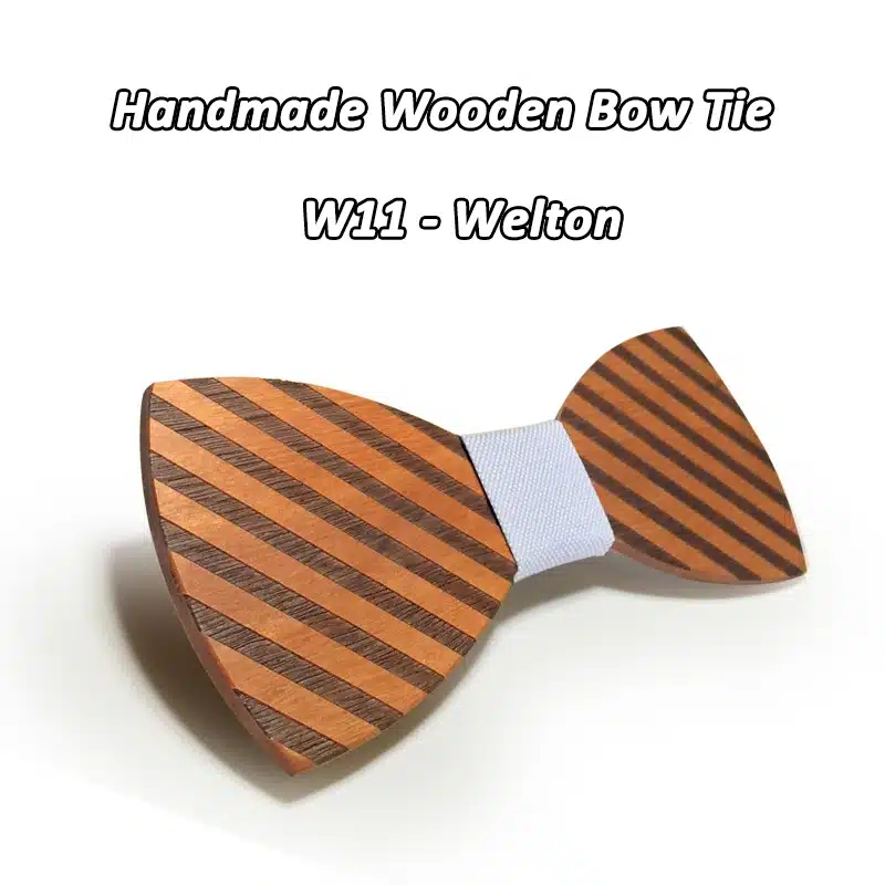 Mahoosive Striped Wood Bow Tie For Men Classic Wooden Bowties Neckwear Butterfly Wood Bow Tie Cravats Accessories Bowknot 13