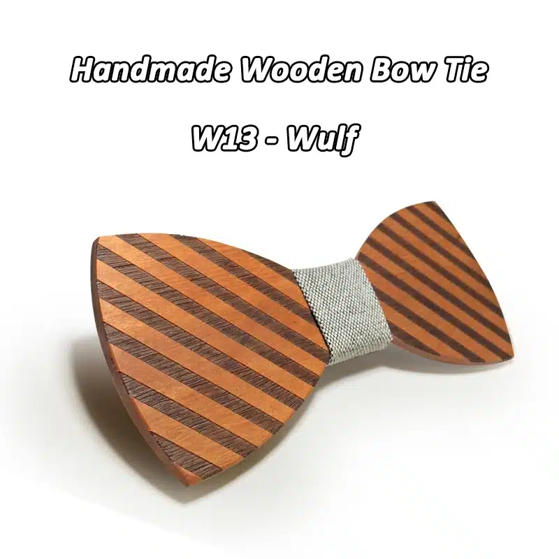 Mahoosive Striped Wood Bow Tie For Men Classic Wooden Bowties Neckwear Butterfly Wood Bow Tie Cravats Accessories Bowknot 17