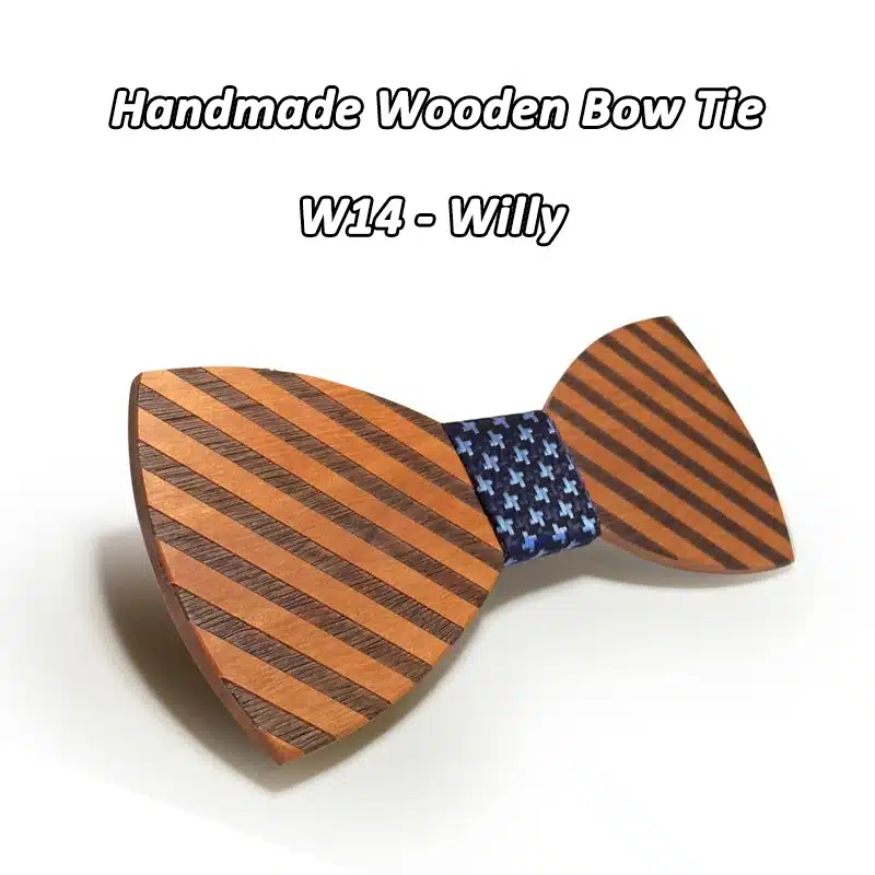 Mahoosive Striped Wood Bow Tie For Men Classic Wooden Bowties Neckwear Butterfly Wood Bow Tie Cravats Accessories Bowknot 19
