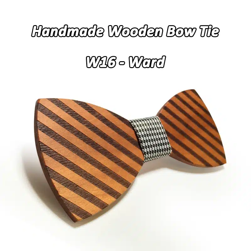 Mahoosive Striped Wood Bow Tie For Men Classic Wooden Bowties Neckwear Butterfly Wood Bow Tie Cravats Accessories Bowknot 23