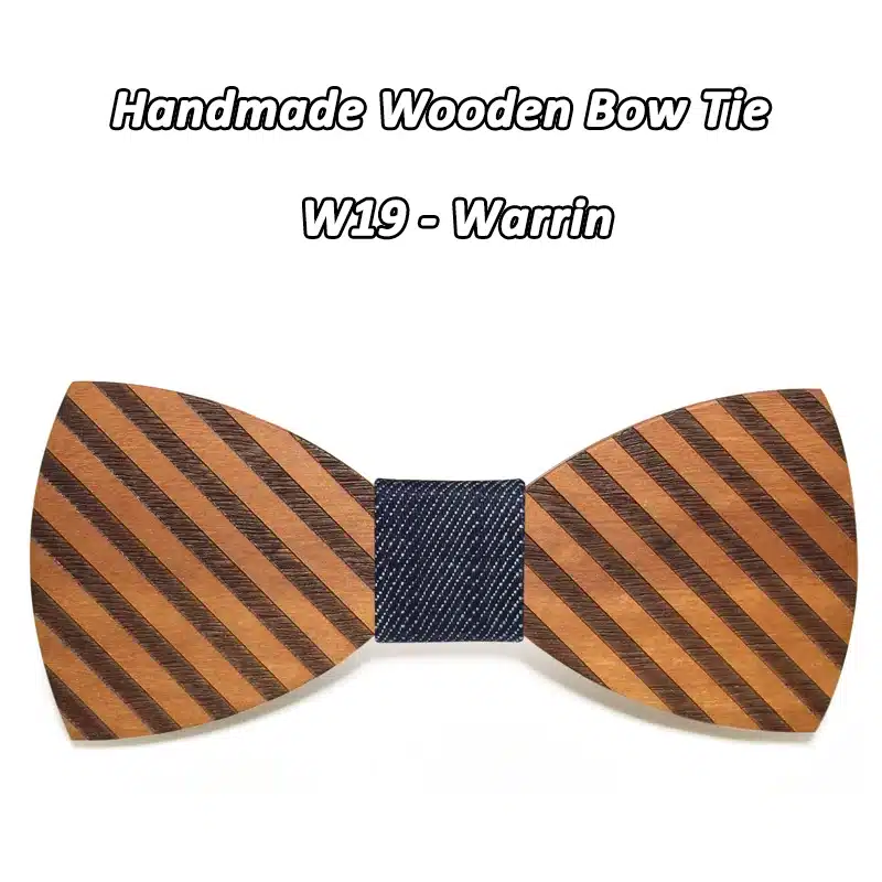 Mahoosive Striped Wood Bow Tie For Men Classic Wooden Bowties Neckwear Butterfly Wood Bow Tie Cravats Accessories Bowknot 28