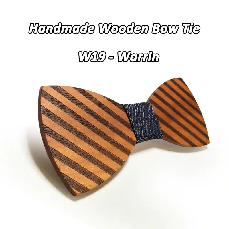 Mahoosive Striped Wood Bow Tie For Men Classic Wooden Bowties Neckwear Butterfly Wood Bow Tie Cravats Accessories Bowknot 29