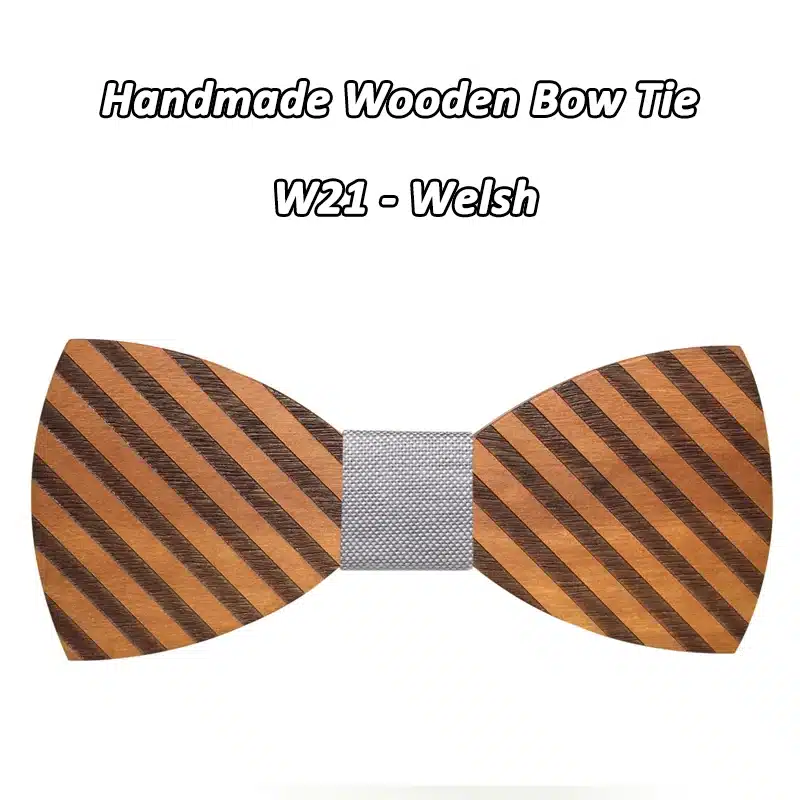 Mahoosive Striped Wood Bow Tie For Men Classic Wooden Bowties Neckwear Butterfly Wood Bow Tie Cravats Accessories Bowknot 32