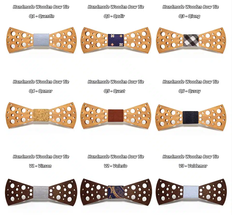 Dot Mahoosive Brand Handmade Wood Bow ties Bowtie Butterfly Gravata Ties For Men Mens Wooden bow tie neck bow ties for Girls 9