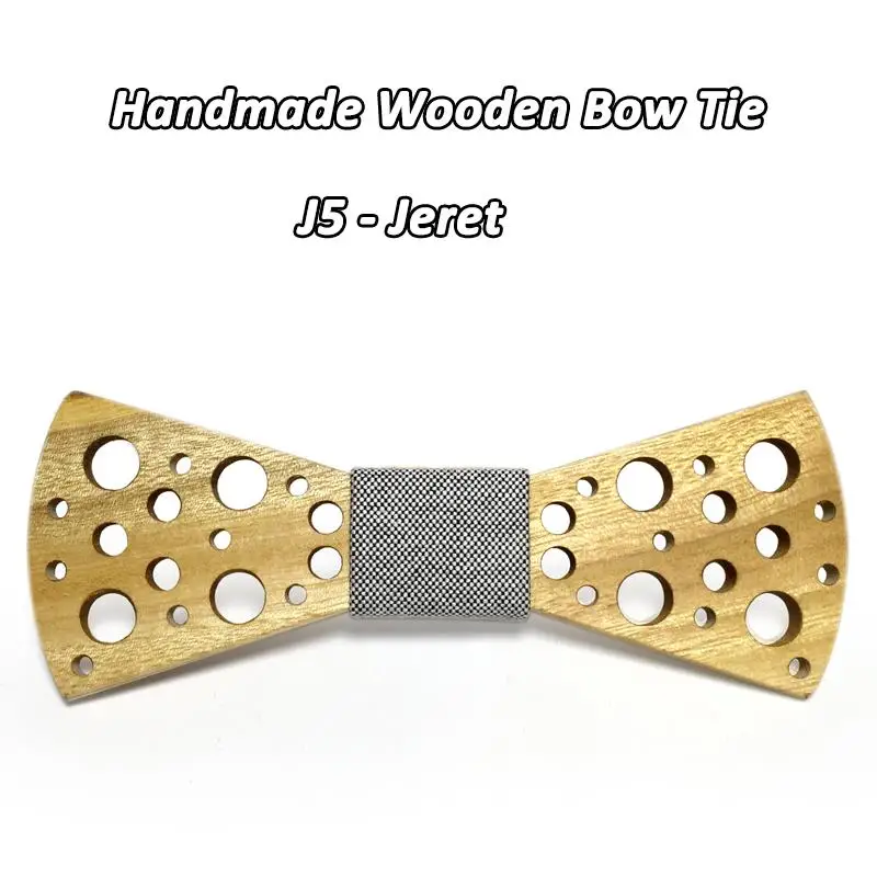 Dot Mahoosive Brand Handmade Wood Bow ties Bowtie Butterfly Gravata Ties For Men Mens Wooden bow tie neck bow ties for Girls 15