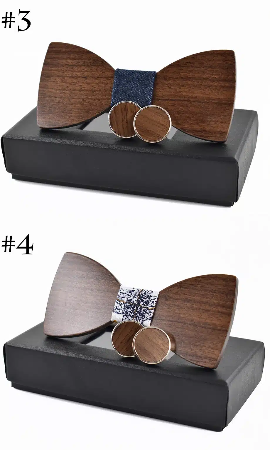 Fashion Wedding Wood Bow Tie Cufflinks Set Mens Suit Papillon Corbatas Tie gravata Pajaritas Hombre noeud papillon enfant 8
