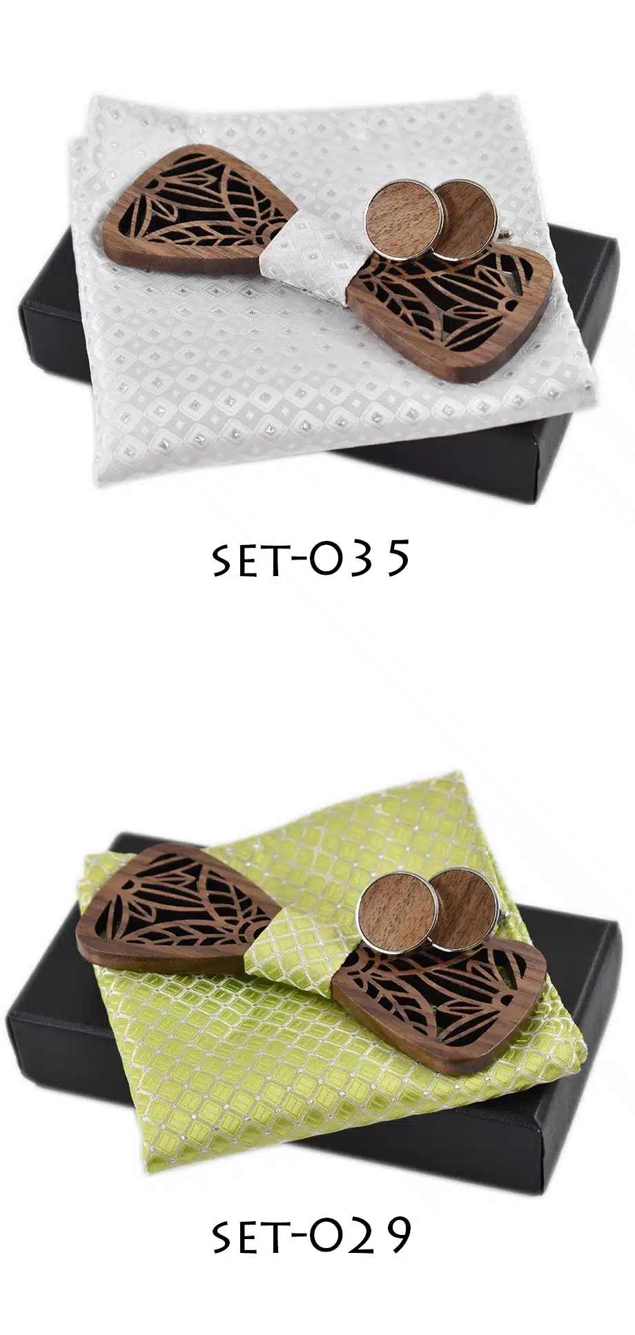 ZDJMEITRXDOOW wooden bow Tie set and Handkerchief Bowtie Necktie Cravate Homme Noeud Papillon Man Corbatas Hombre Pajarita 12
