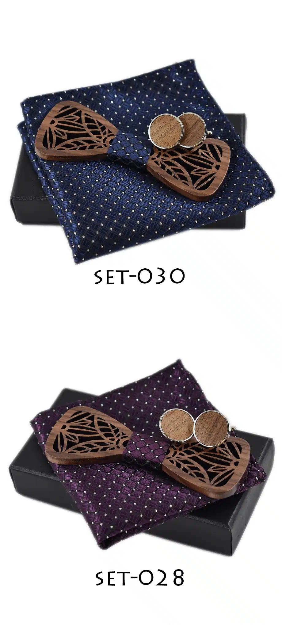 ZDJMEITRXDOOW wooden bow Tie set and Handkerchief Bowtie Necktie Cravate Homme Noeud Papillon Man Corbatas Hombre Pajarita 13