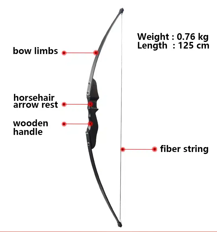 Professional 30/40lbs Recurve Bow for Right Hand Wooden Archery Bow Outdoor Shooting Hunting Bow Practice Sports G01 Dart 11
