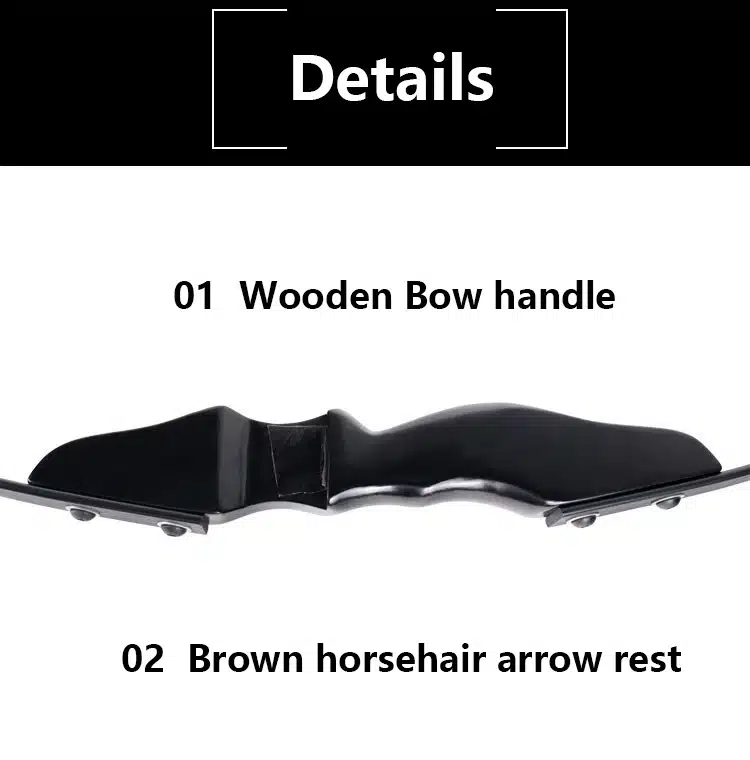 Professional 30/40lbs Recurve Bow for Right Hand Wooden Archery Bow Outdoor Shooting Hunting Bow Practice Sports G01 Dart 12