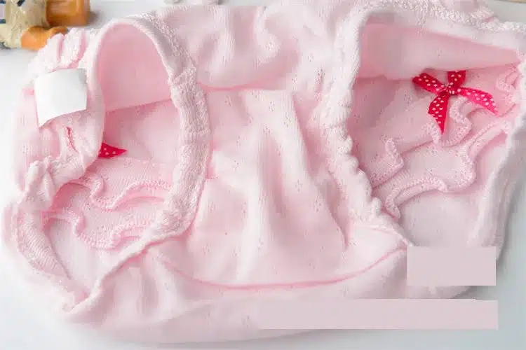 2 piece/lot Baby Clothing cotton Wood ear Bow Pink and white Girl Underwear 0-2 years old Newborn baby girl shorts Underwear 17