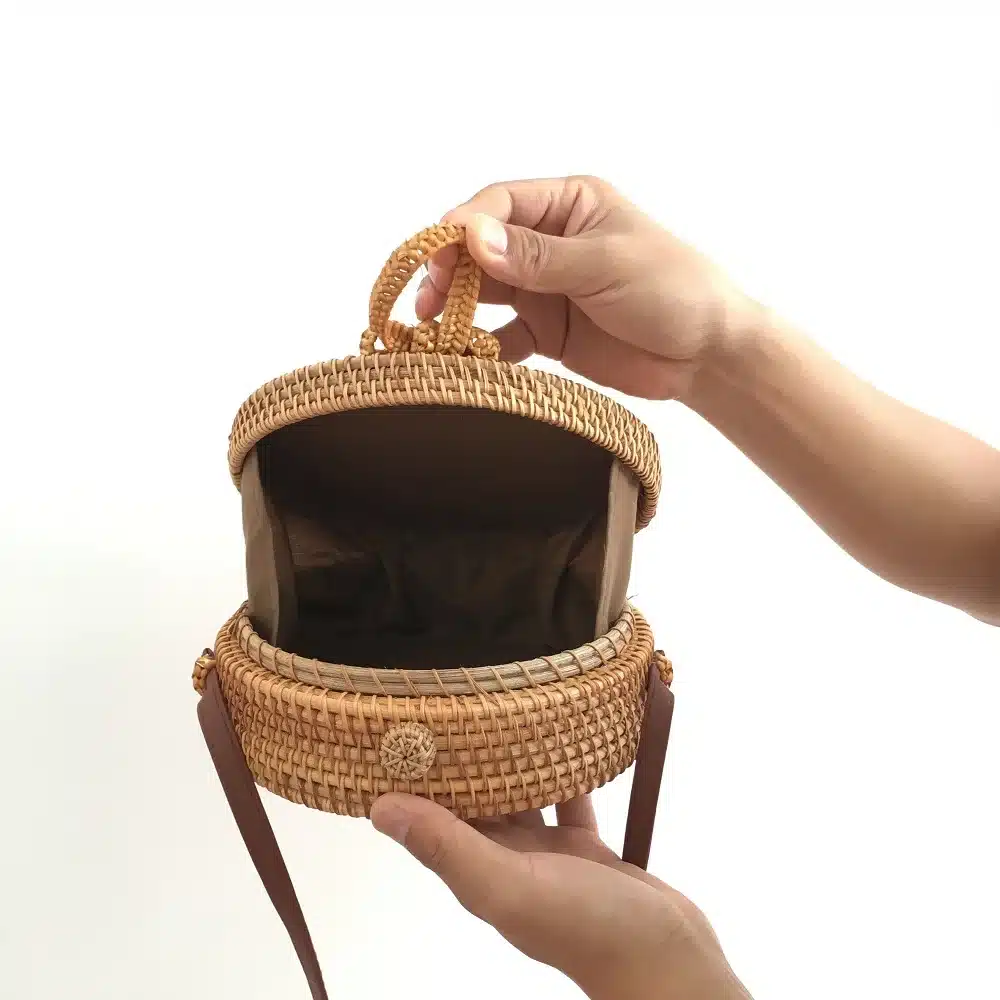 Round Straw Bags For Women Summer Beach Shoulder Bag Rattan Handmade Woven Crossbody Circle Bag Bohemia bowknot Handbags Bali 12