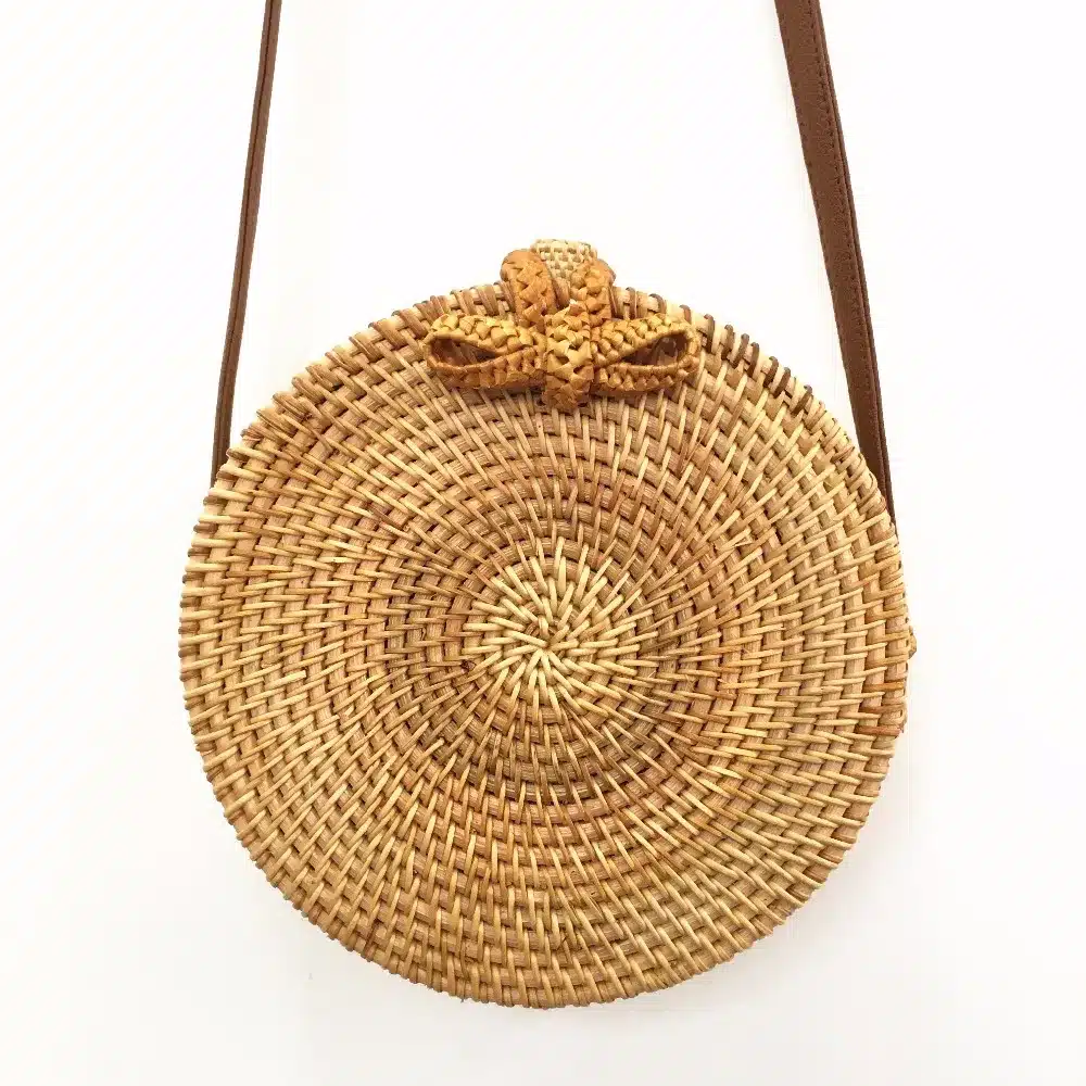 Round Straw Bags For Women Summer Beach Shoulder Bag Rattan Handmade Woven Crossbody Circle Bag Bohemia bowknot Handbags Bali 14