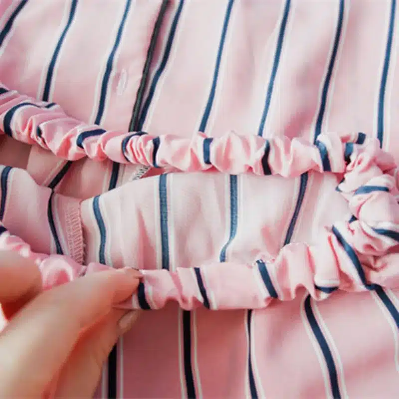RUGOD Summer 2018 New Fashion Women Pajamas Turn-down Collar Sleepwear 2 Two Piece Set Shirt+Shorts Striped Casual Pajama Set 37