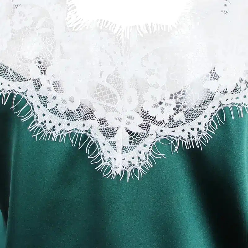 2018 Women Clothes For Summer Shorts Sets Sleepwear Satin Pajama Cami Top + Shorts Pajamas Spaghetti Strap Lace Sexy Pajama Set 43