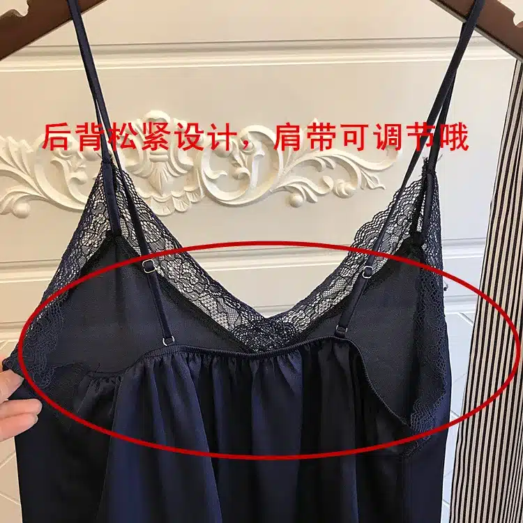 Sleepwear Female Sexy Lace Elegant Satin Pajamas 2018 Spring Autumn Women Silk Pijama Sets High Quality Vest+Long Pants 2Pieces 12