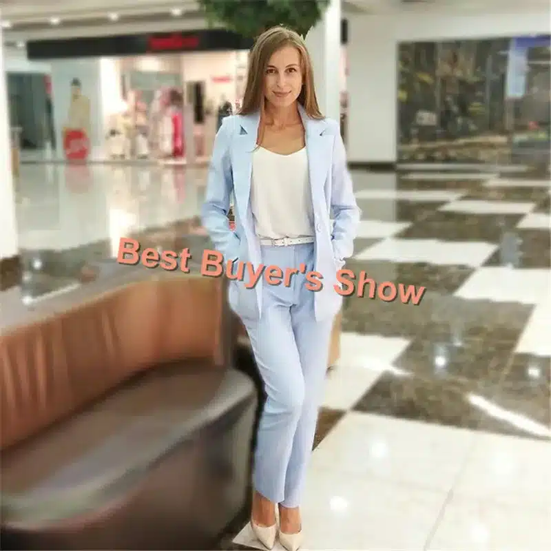 Rugod 2018 Spring Office Lady Elegant Business Suits Women Stylish Two piece sets Long Sleeve Jacket and Trouser Hot Sale Suits 16