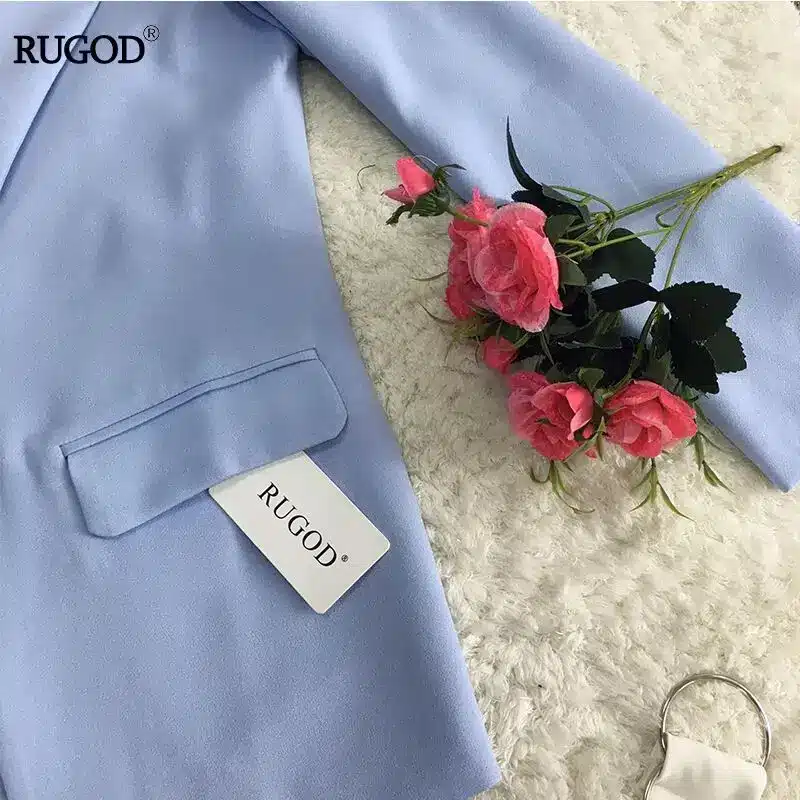 Rugod 2018 Spring Office Lady Elegant Business Suits Women Stylish Two piece sets Long Sleeve Jacket and Trouser Hot Sale Suits 34