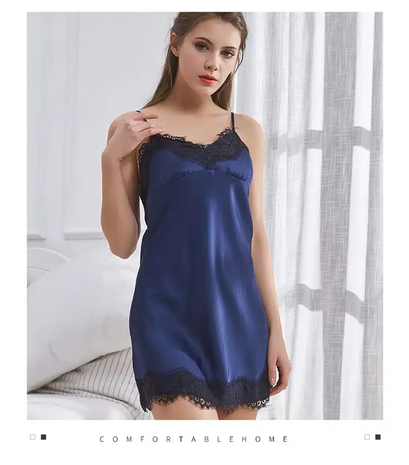 Pajamas Robe 2018 Hot Winter Sexy Lace Nightgowns Women Bathrobe Set Nighties Dress Long Sleeve Blouse Female Sleepwear Pijama 23