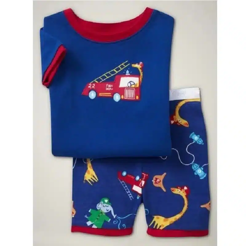 2018 Fashion Boys Pajamas Suit Summer Children Dinosaur Baby Sleepwear Baby Boy's Clothes 100% Cotton Tee shirt Short Pants Soft 8