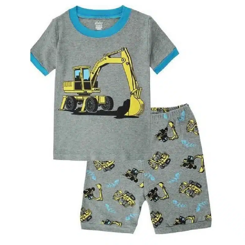 2018 Fashion Boys Pajamas Suit Summer Children Dinosaur Baby Sleepwear Baby Boy's Clothes 100% Cotton Tee shirt Short Pants Soft 9