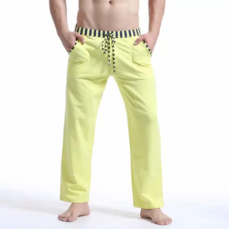 Brand Clothing WJ 2018 Sleep Bottoms Mens Pijamas Trousers Homewear Cotton Long Man Underwear Pajamas Pants Loose Long Johns 8