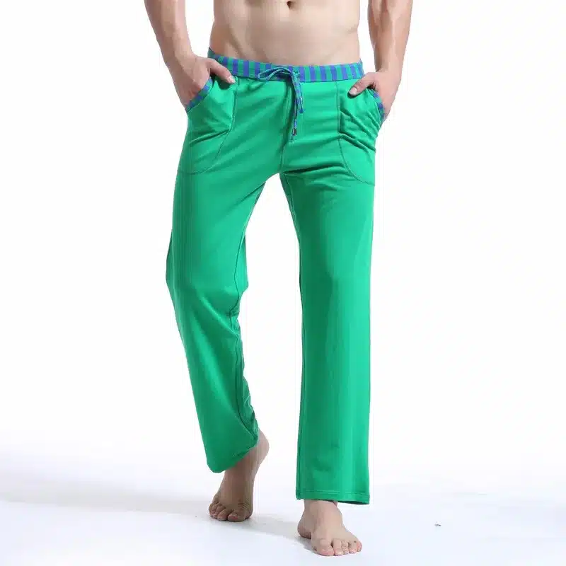Brand Clothing WJ 2018 Sleep Bottoms Mens Pijamas Trousers Homewear Cotton Long Man Underwear Pajamas Pants Loose Long Johns 10