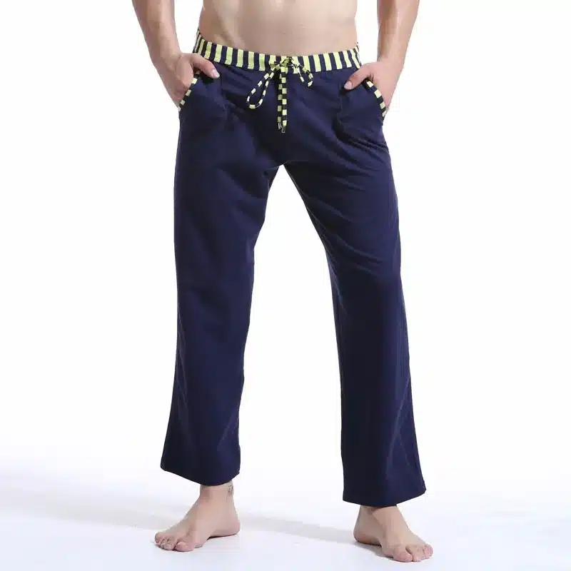 Brand Clothing WJ 2018 Sleep Bottoms Mens Pijamas Trousers Homewear Cotton Long Man Underwear Pajamas Pants Loose Long Johns 14