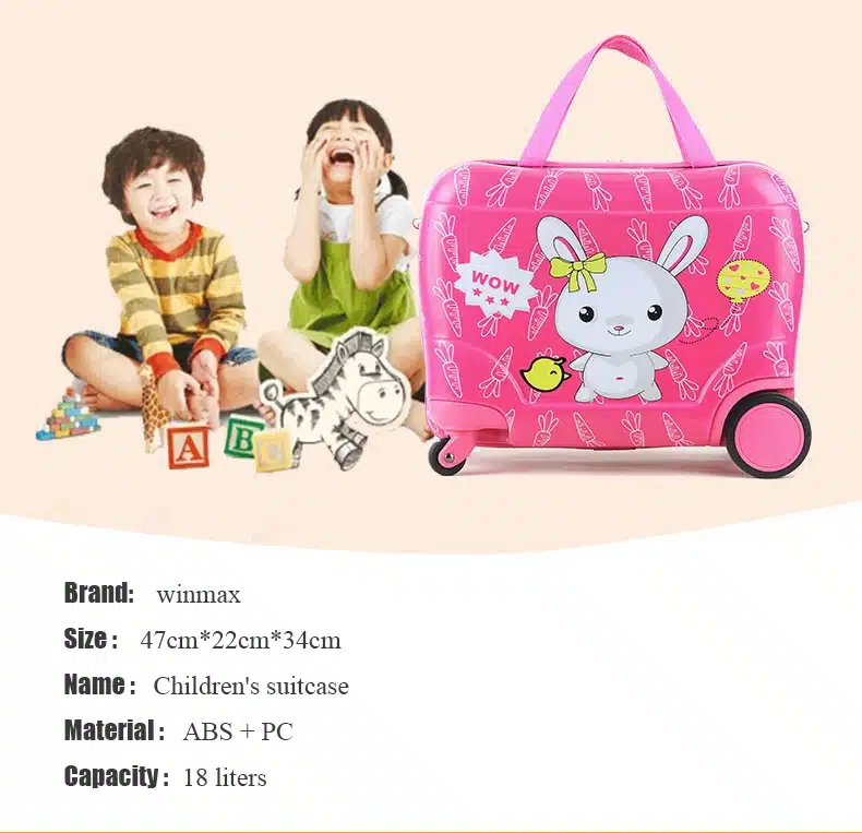 Anime stereo Student children trolley case Cute kids Travel suitcase boy girl cartoon backpack 16