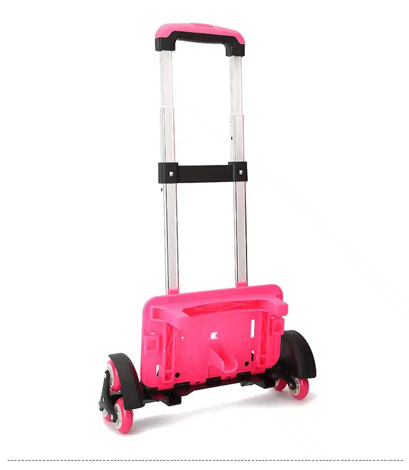 Children 2/6 Wheels Expandable Rod Aluminum alloy Pull Rod Bracket Roll Cart Kid Trolley For Backpack And School Bag Luggage bag 14