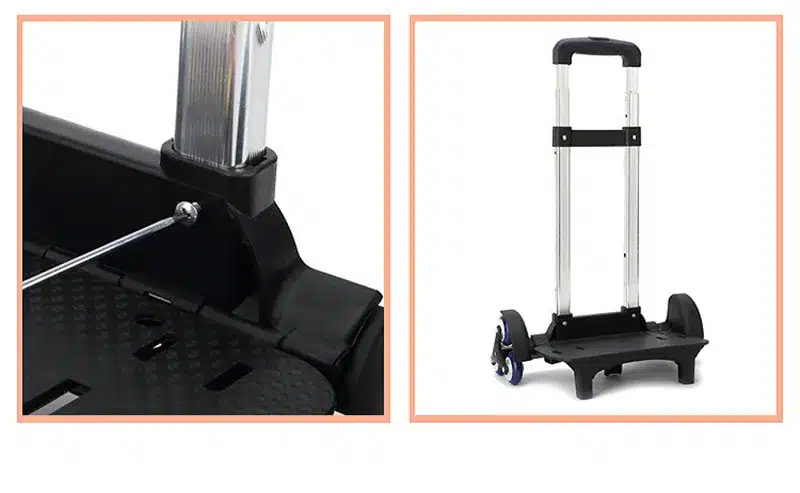 Children 2/6 Wheels Expandable Rod Aluminum alloy Pull Rod Bracket Roll Cart Kid Trolley For Backpack And School Bag Luggage bag 21