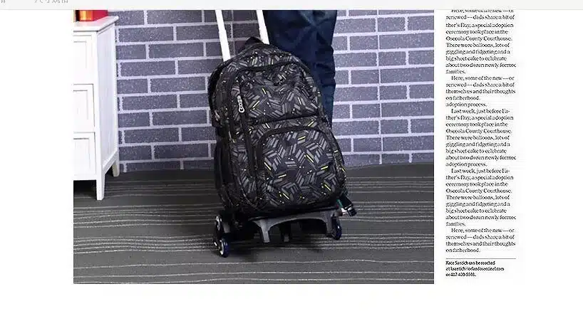 Rolling Backpack Bags For Teenagers Children Trolley School Bag Kids Wheeled Backpacks Children Travel luggage bags On wheels 9