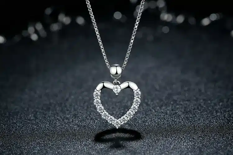 WOSTU 2018 Luxury Brand 925 Sterling Silver Heart Love Pendant Necklaces for Women With AAA Zircon Jewelry Gift For Lover CQN025 15