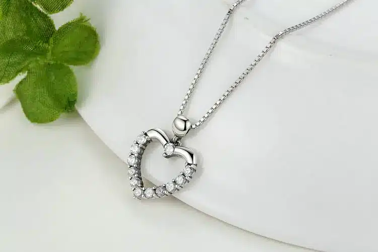 WOSTU 2018 Luxury Brand 925 Sterling Silver Heart Love Pendant Necklaces for Women With AAA Zircon Jewelry Gift For Lover CQN025 17