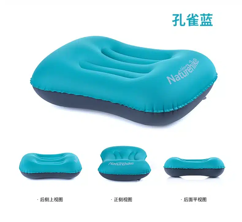 NatureHike Factory Store Portable Outdoor Inflatable Pillow Travel blow aeros Pillow Inflatable Cushion Soft Neck Protective 7