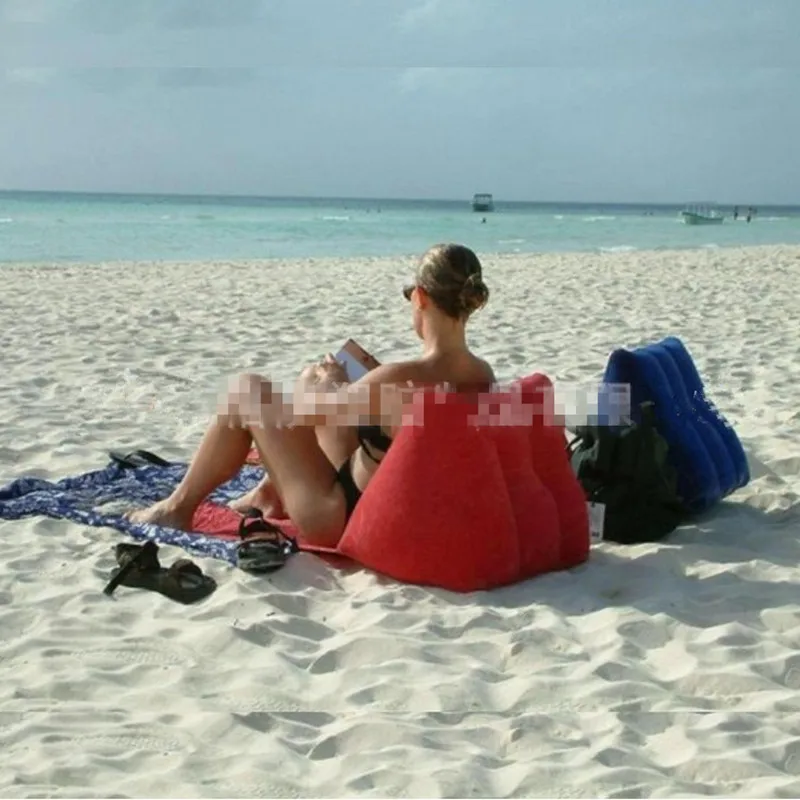 WIDESEA sandbeach mattress with pillow inflatable back PVC+suede 400G foldable&portable beach chair camping travel gear air bed 6
