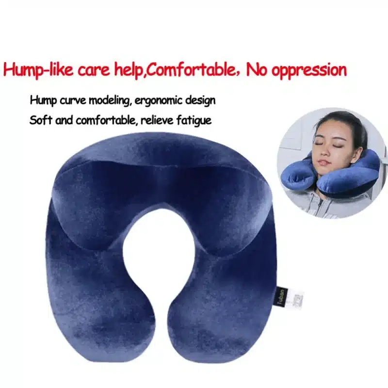 U-Shape Travel Pillow for Airplane Inflatable Neck Pillow Travel Accessories 4Colors Comfortable Pillows for Sleep Home Textile 5