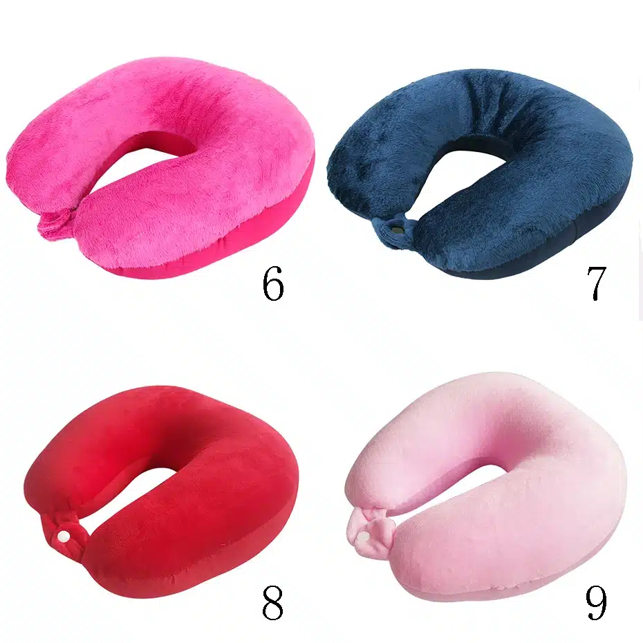 U Shaped Travel Pillow Nanoparticles Neck Support Headrest Health Care Cushion Airplane Flight Foam particles Pillow for travel 4